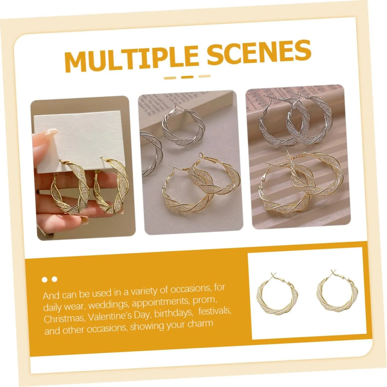 1 Pair Circle Hollow Earrings Costume Jewelry for Women Womens Earrings Earings for Women Earrings for