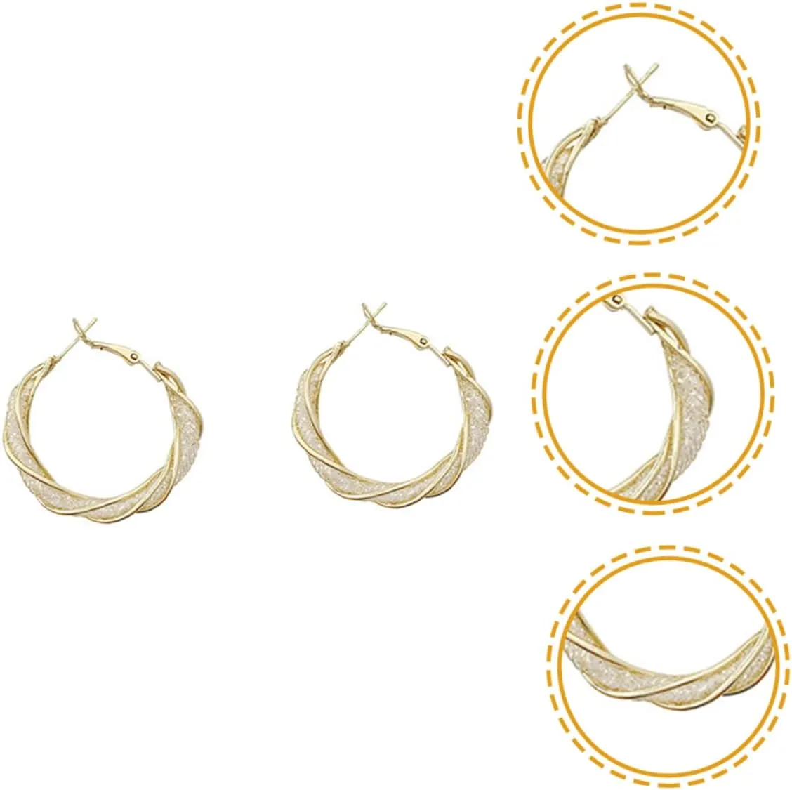 1 Pair Circle Hollow Earrings Womens Jewelry Earings for Women Earrings for Women Dangle Post Earrings