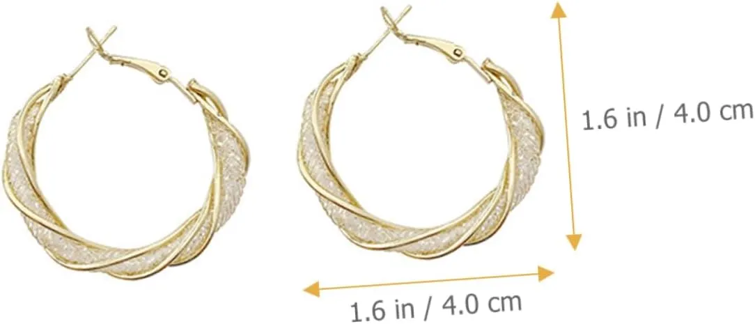 1 Pair Circle Hollow Earrings Womens Jewelry Earings for Women Earrings for Women Dangle Post Earrings