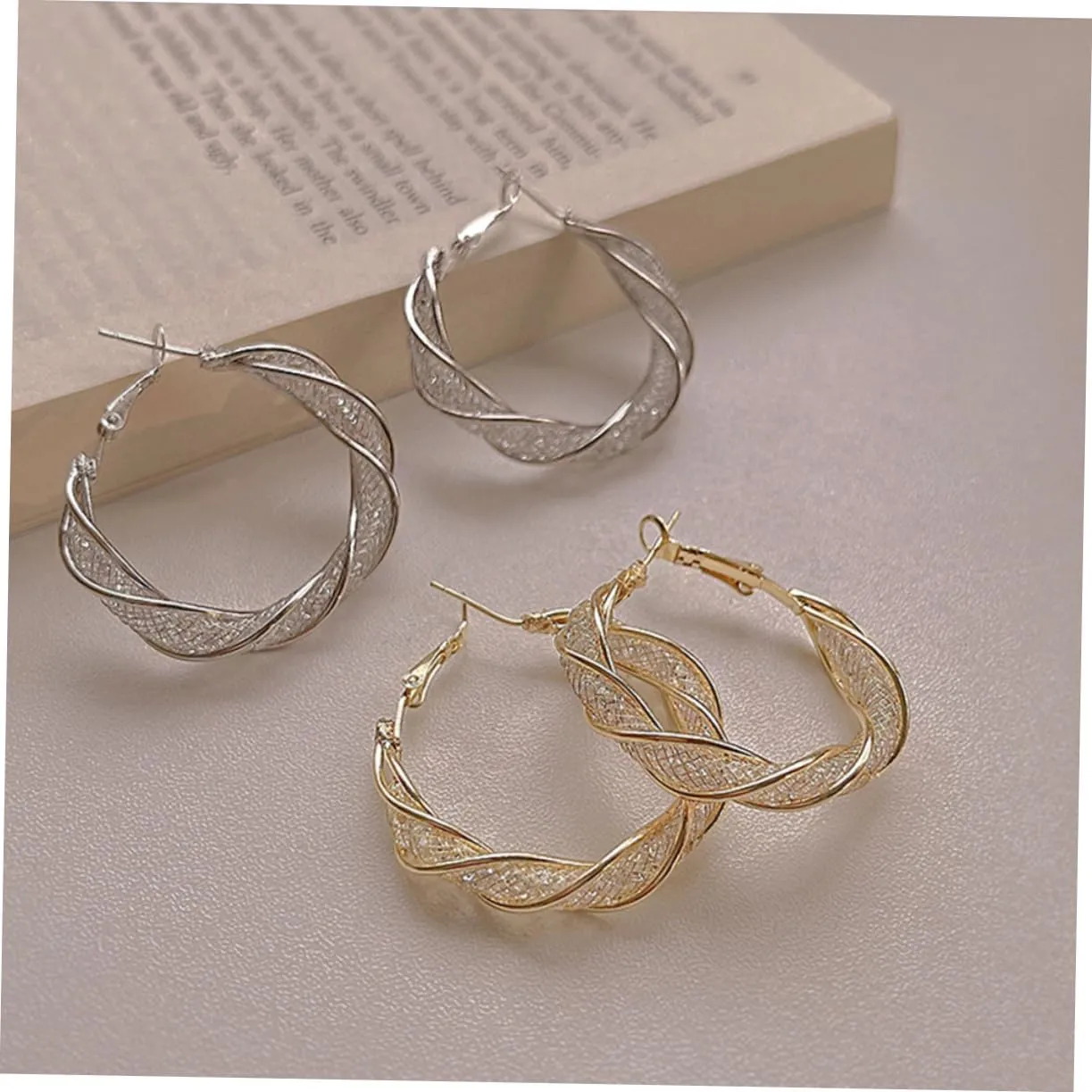 1 Pair Circle Hollow Earrings Womens Jewelry Earings for Women Earrings for Women Dangle Post Earrings