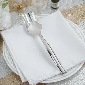 10" Silver Large Serving Forks, Heavy Duty Plastic Serving Forks