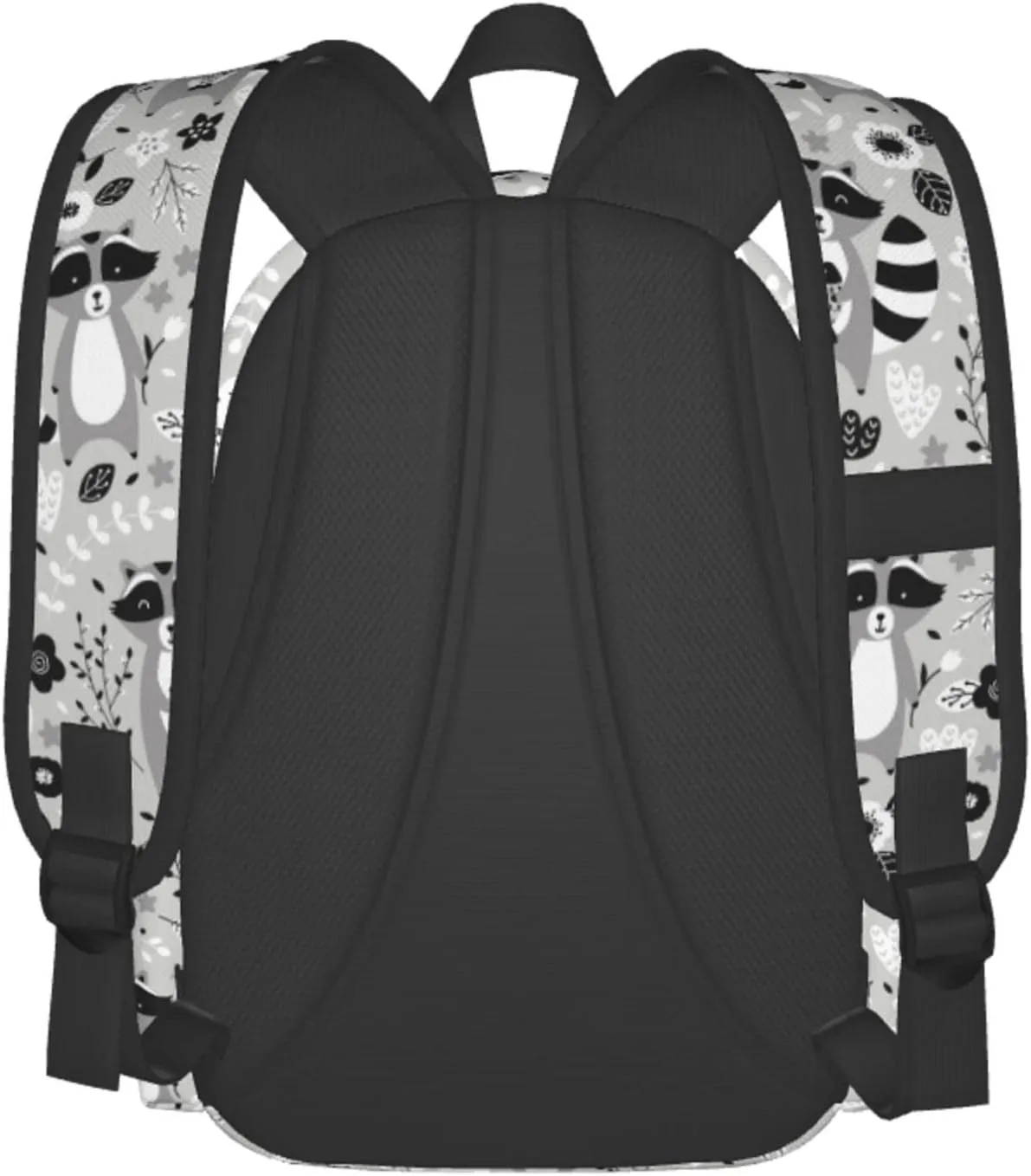 17 inch Backpack Cartoon Animals Raccoon Laptop Backpack School Bookbag Shoulder Bag Casual Daypack