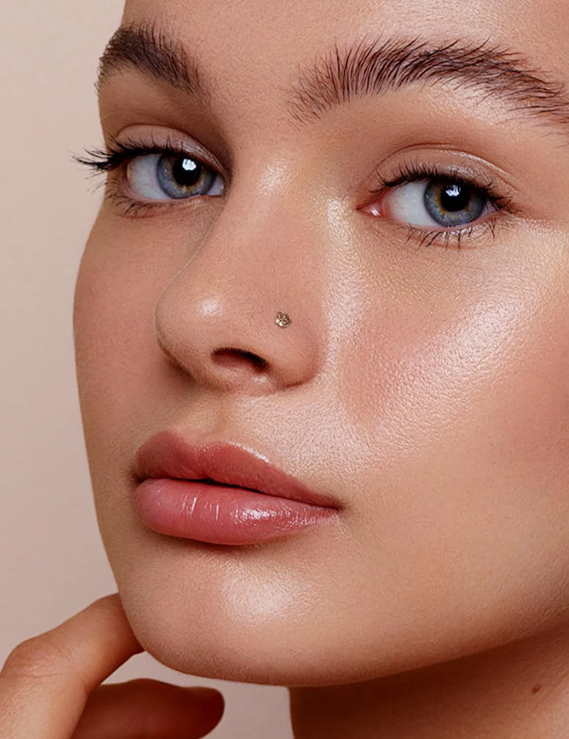20G Nose Rings Hoops 316L Stainless Surgical Steel Hypoallergenic Nose Rings Studs Piercing Jewelry for Women Men Diamond Clear CZ Silver Gold Black Rainbow Rose Gold