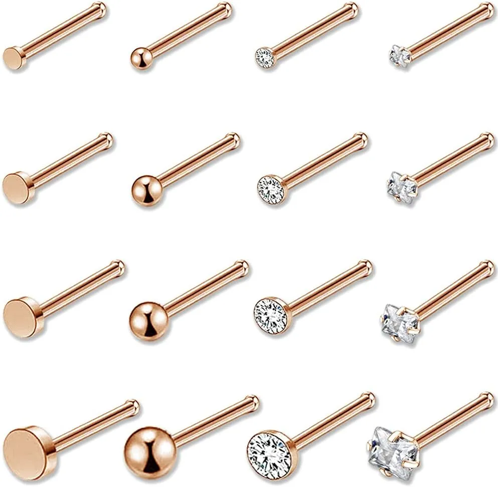 20g Nose rings Screw Nose Rings Bone Nose Rings L Shpaed Nose Rings Nose Rings Hoops Surgical Steel