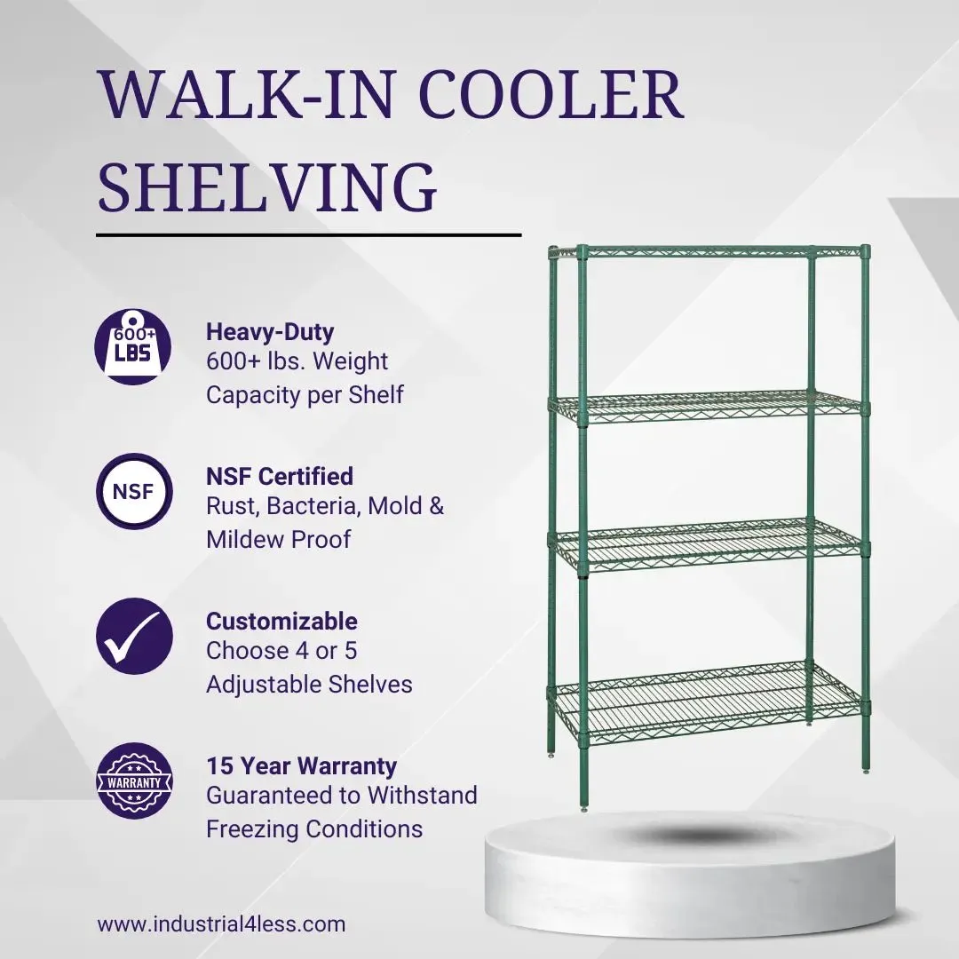 24" x 42" Walk In Cooler and Freezer Wire Shelving Unit