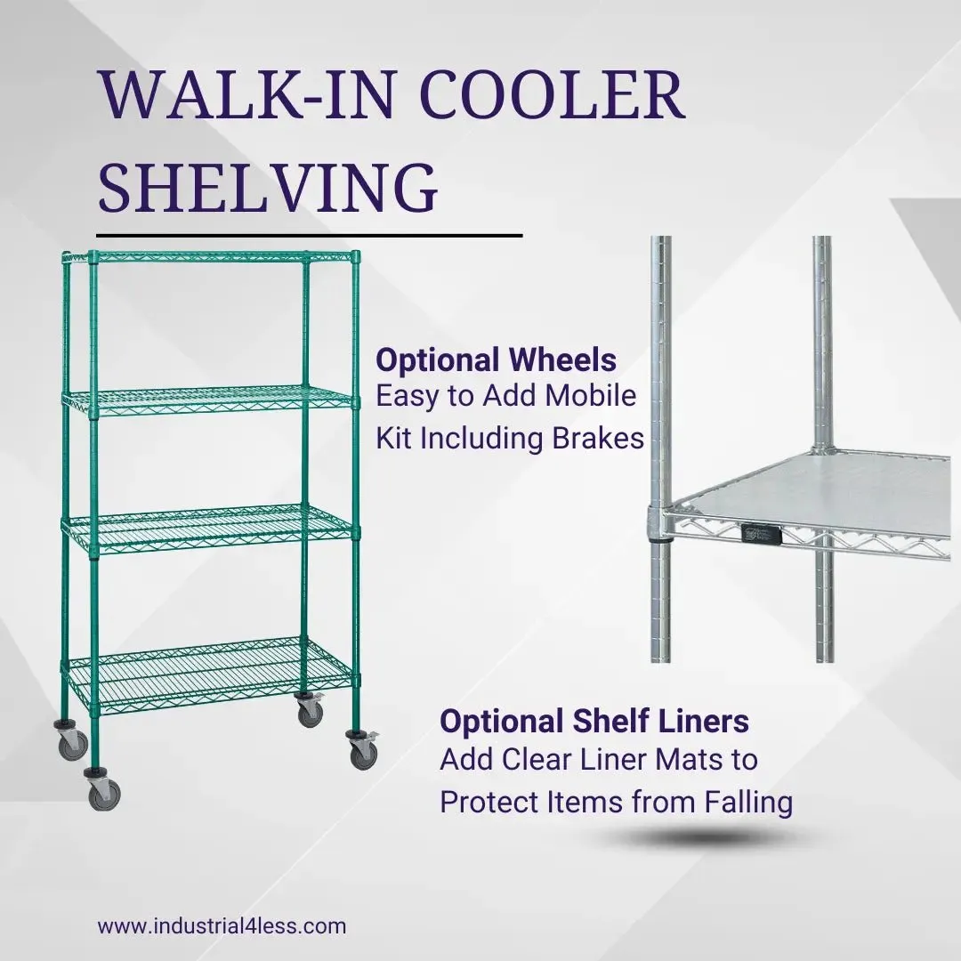 24" x 42" Walk In Cooler and Freezer Wire Shelving Unit