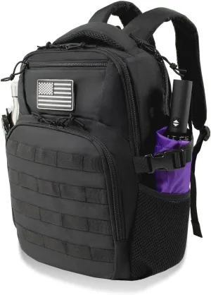 25L Military Travel Laptop Backpack 15.6-inch Backpack For Women Business Carry On Flight Approved Small Black Backpack Bug Out Bag Work Gym Weekend Bag Men's Assault Bags Back Pack
