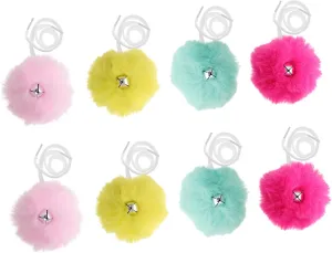 4 Pairs Fluffy Tie-Roller Skate Poms Shoelaces for Boys Girls Roller Skates Accessories