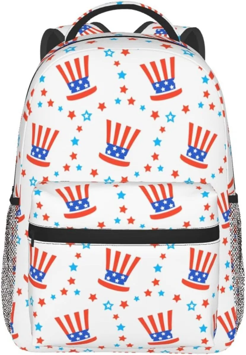 4th July Travel Laptop Backpack for Women Lightweight College Backpack Adjustable Fits 15.6 Inch Laptop Bag Waterproof for Work