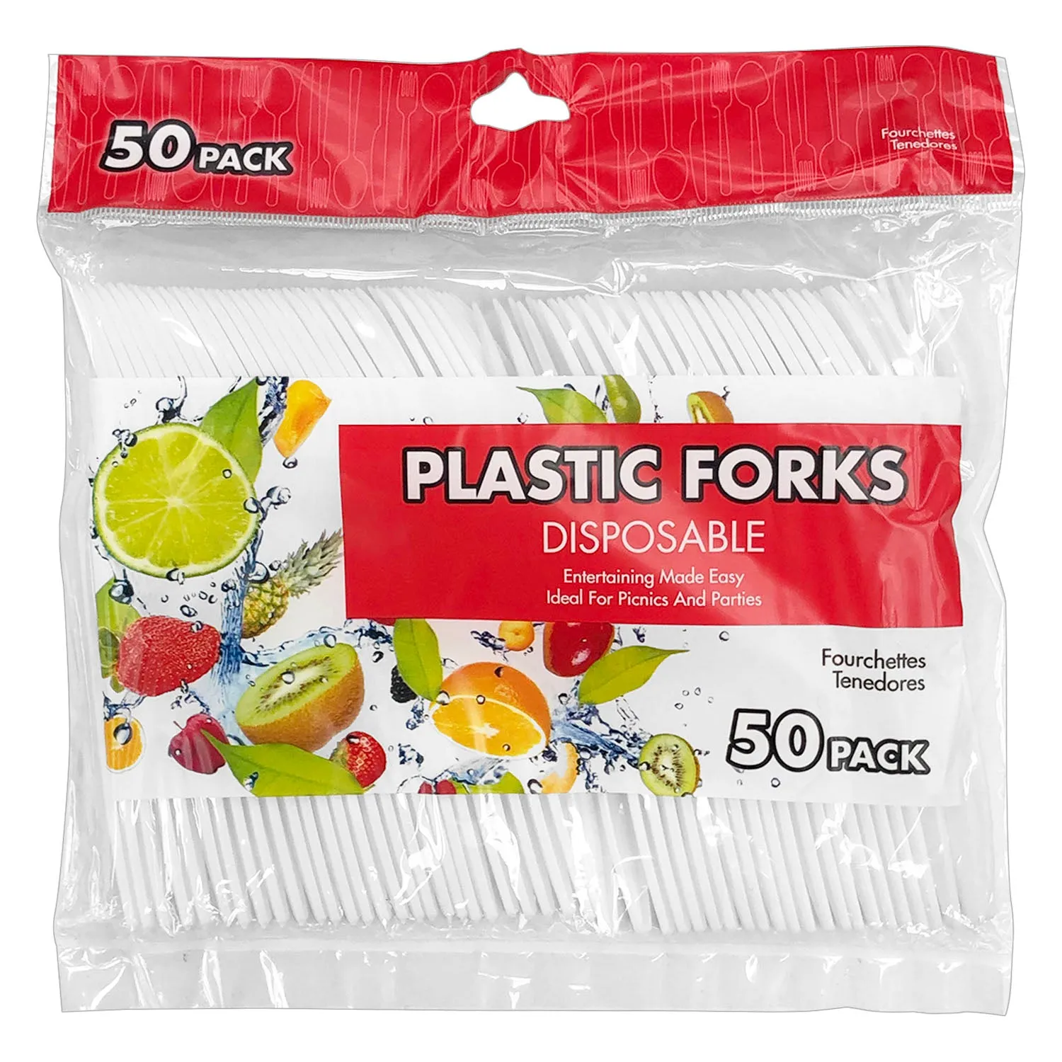 50-Pcs Plastic Fork (6")