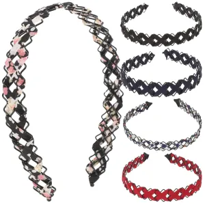 5pcs Wide Brim Headbands for Girls Hair Bands for Women Clip Headbands Braid Decorations Hair Chic Women's Supply