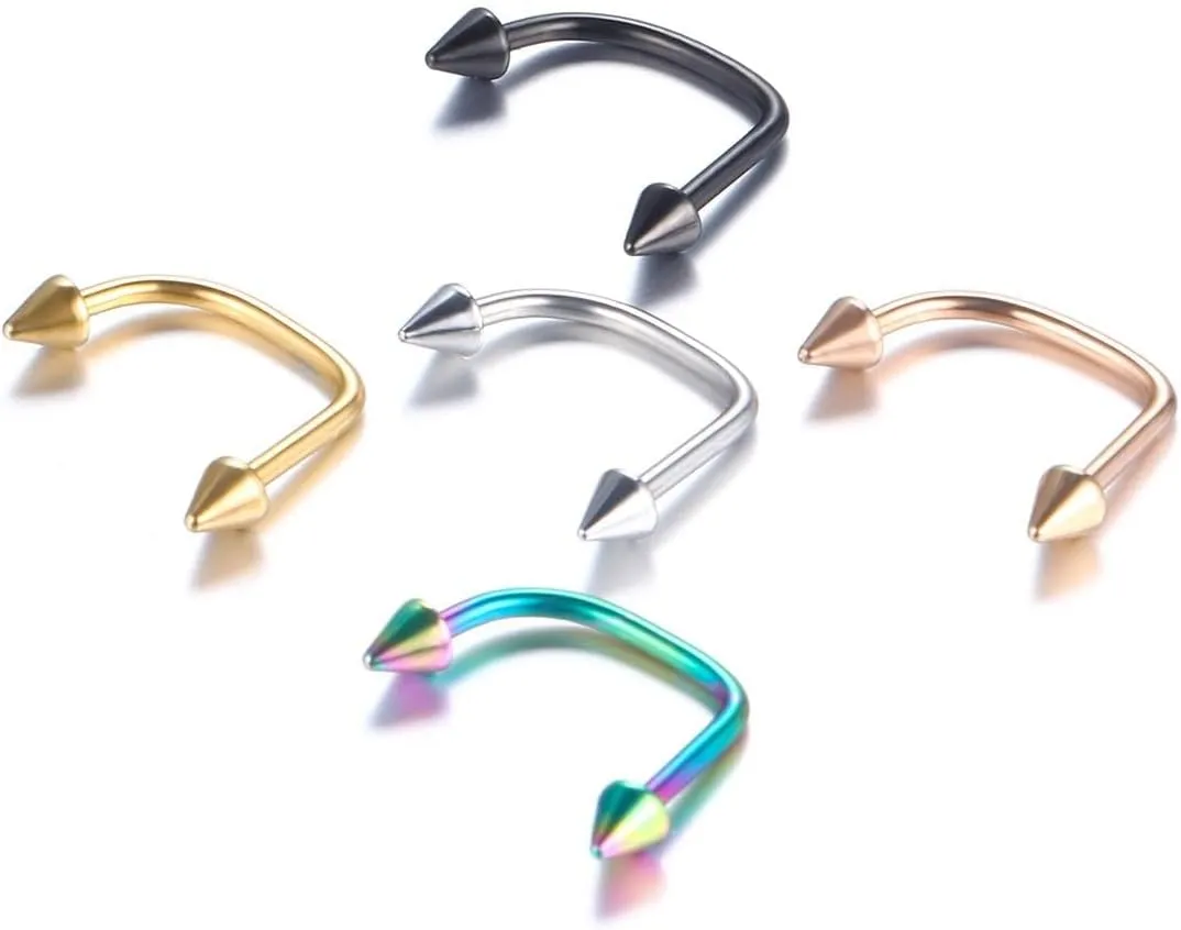 6 PCS 1.2m*10 * 3 16G 316L Stainless Steel Ball Lip Tragus Helix Earring Stud Barbell Ring Body Piercing Jewelry Kit Bar Cheek Tongue Rings Barbell Body Piercing Jewelry Style A