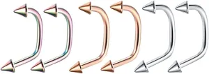 6 PCS 1.2m*10 * 3 16G 316L Stainless Steel Ball Lip Tragus Helix Earring Stud Barbell Ring Body Piercing Jewelry Kit Bar Cheek Tongue Rings Barbell Body Piercing Jewelry Style A