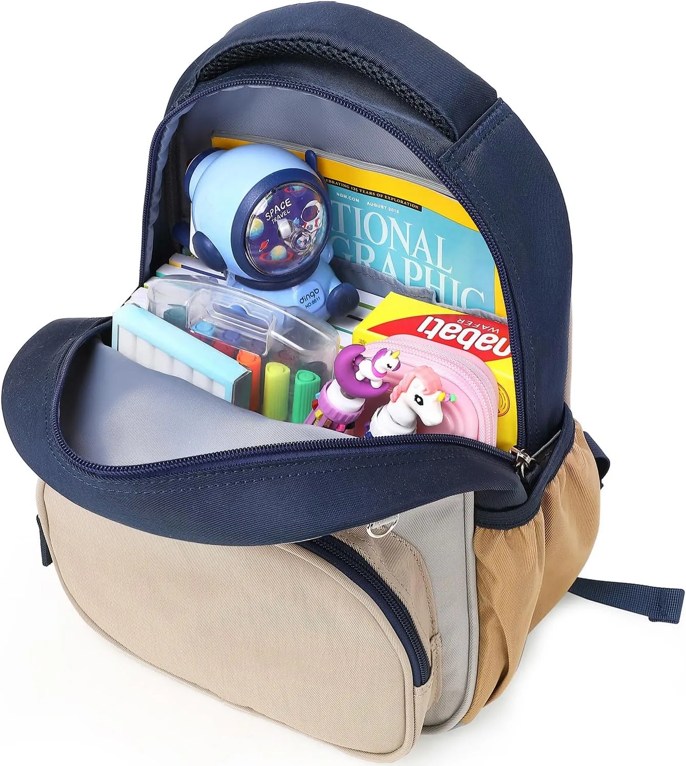 abshoo Toddler Backpacks for Boys Preschool Backpack Cute Kids Backpack for Boys (Grey and Brown)