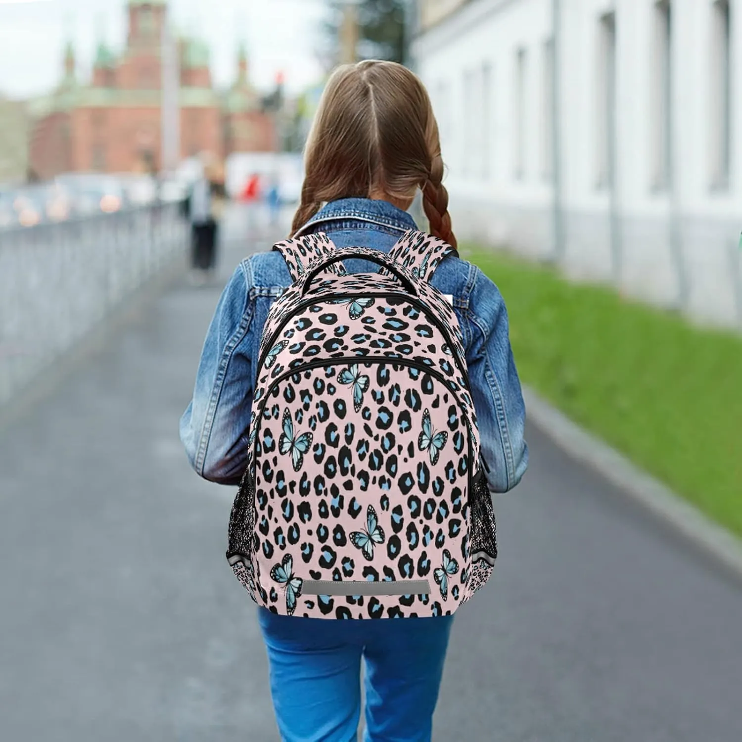 ALAZA Butterfly Leopard Cheetah Print Backpack For women Bookbag Travel Daypack