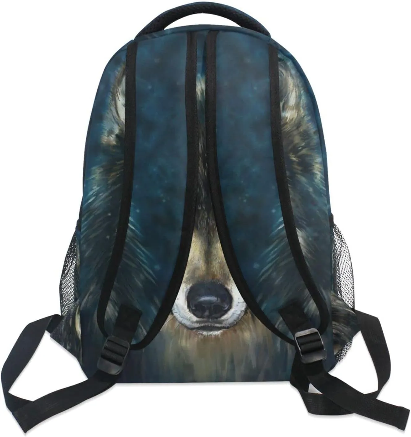 ALAZA Custom Wolf Backpacks for Boys Personalized Your Name Text Bookbag Kids Backpack for 3th 4th 5th Grade School Book Bags Travel Laptop Daypack