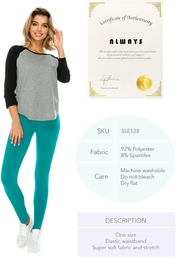 ALWAYS Printed Leggings for Women - Premium Super Soft Comfort Bold Prints