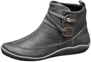 AMDBEL Ankle Boots for Women Wide Width, Arch Support Ankle Boots for Women Womens Low Heel Fashion Lace Up Zipper Booties Slip On Fall Winter Short Booties Chelsea Boots Womens Combat Boots Black