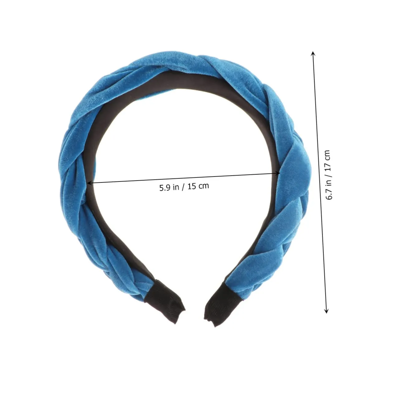 Angoily Elegant Gold Velvet Headbands 3pcs Set Suede Hair Loop Lint Hairband Braid Head Hoops for Women Ladies Random