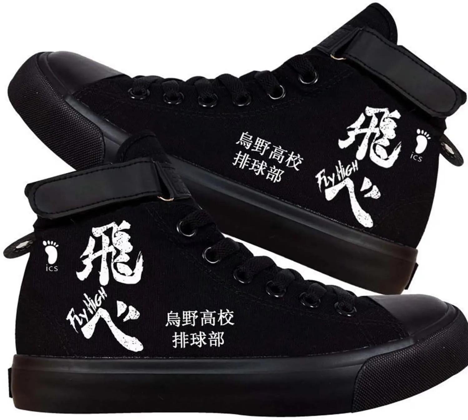 Anime Hinata Shoyo Shoes Kageyama Karasuno High School Volleyball Canvas Sneakers High Top Lace ups Shoes