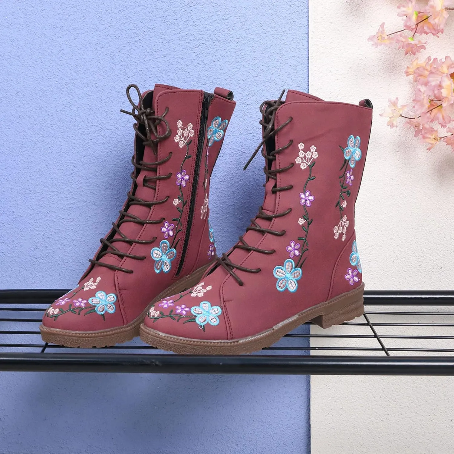 Ankle Cowboy Boots for Women Womens Fall Boots 2024 Gray Boots Heeled Combat Boots for Women Womens Ankle Boots Black Brown Ankle Boots for Women