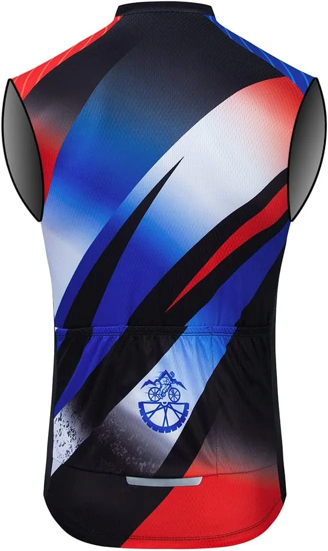Aogda Sleeveless Cycling Jerseys For Men Bike Shirts Bicycle Vests Team Biking Tops Clothing