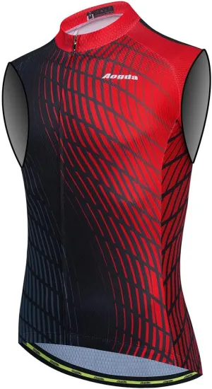 Aogda Sleeveless Cycling Jerseys For Men Bike Shirts Bicycle Vests Team Biking Tops Clothing