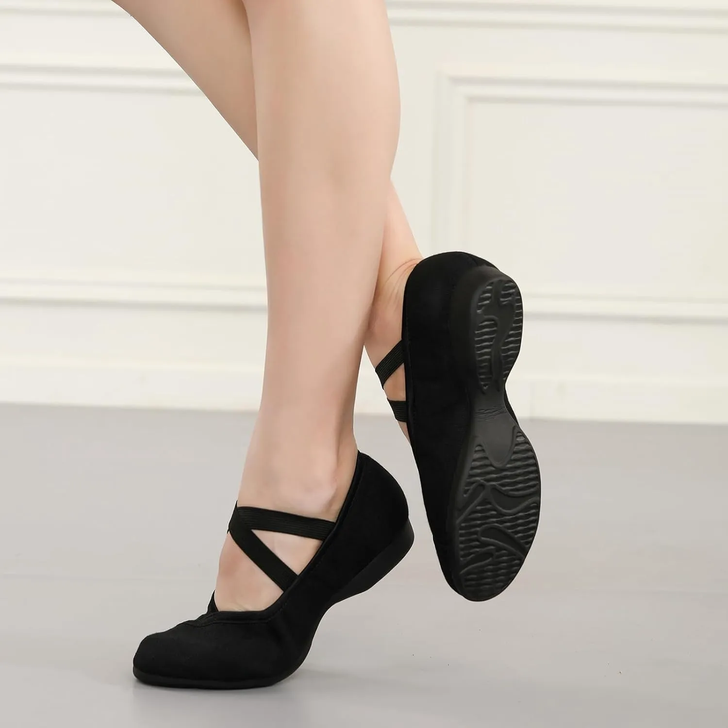 AOQUNFS Womens Latin Dance Shoes Close Toe Ballroom Dance Practice Performance Shoes,Model XMY-JCD