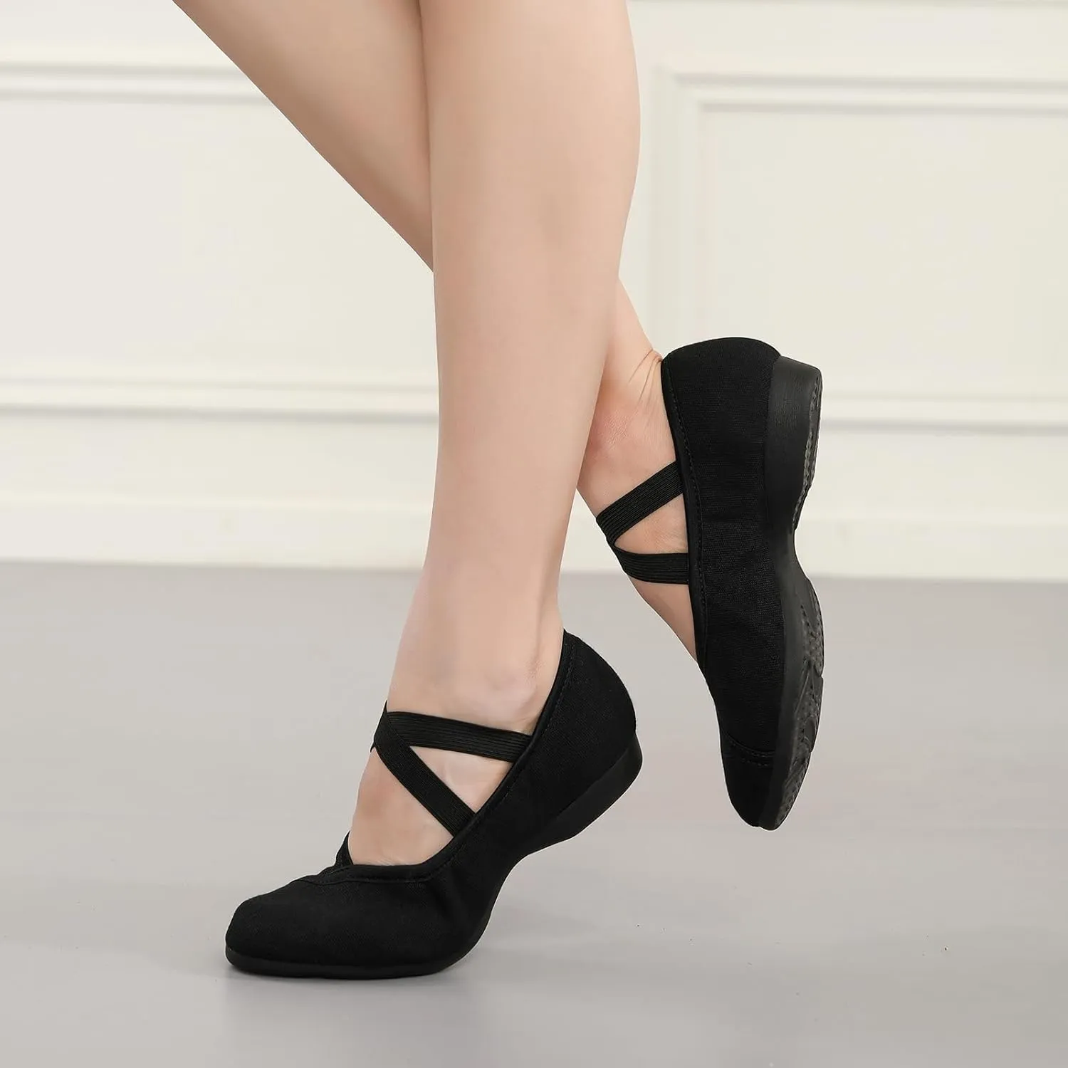 AOQUNFS Womens Latin Dance Shoes Close Toe Ballroom Dance Practice Performance Shoes,Model XMY-JCD