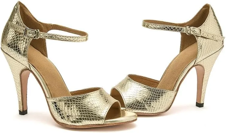 AOQUNFS Women's Latin Dance Shoes Open Toe Ballroom Salsa Tango Dance Performance Shoes