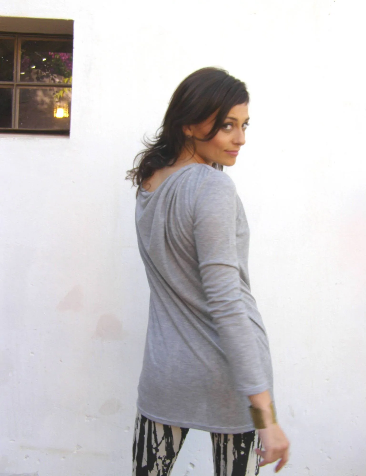 Asymmetrical Neckline Flutter Tunic