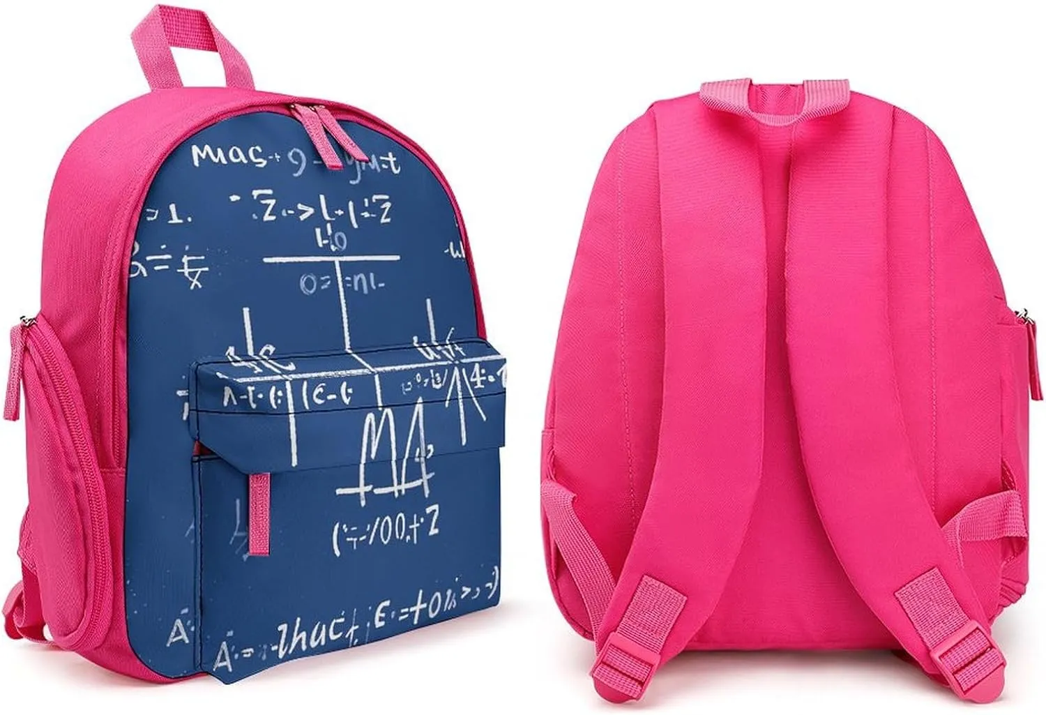 Backpack for Men Women Math Formula Laptop Backpack Lightweight Casual Bookbag for Business Hiking (pink-style)