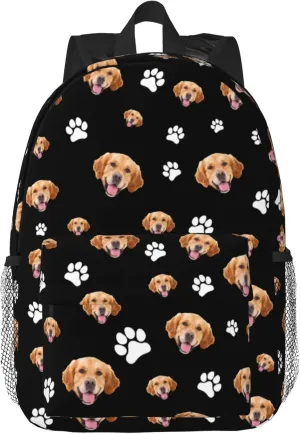 Backpack Personalized Backpack For Women Men Design Your Own trip Work To High volume Casual Cute Animal Head/Face Packet 15Inch