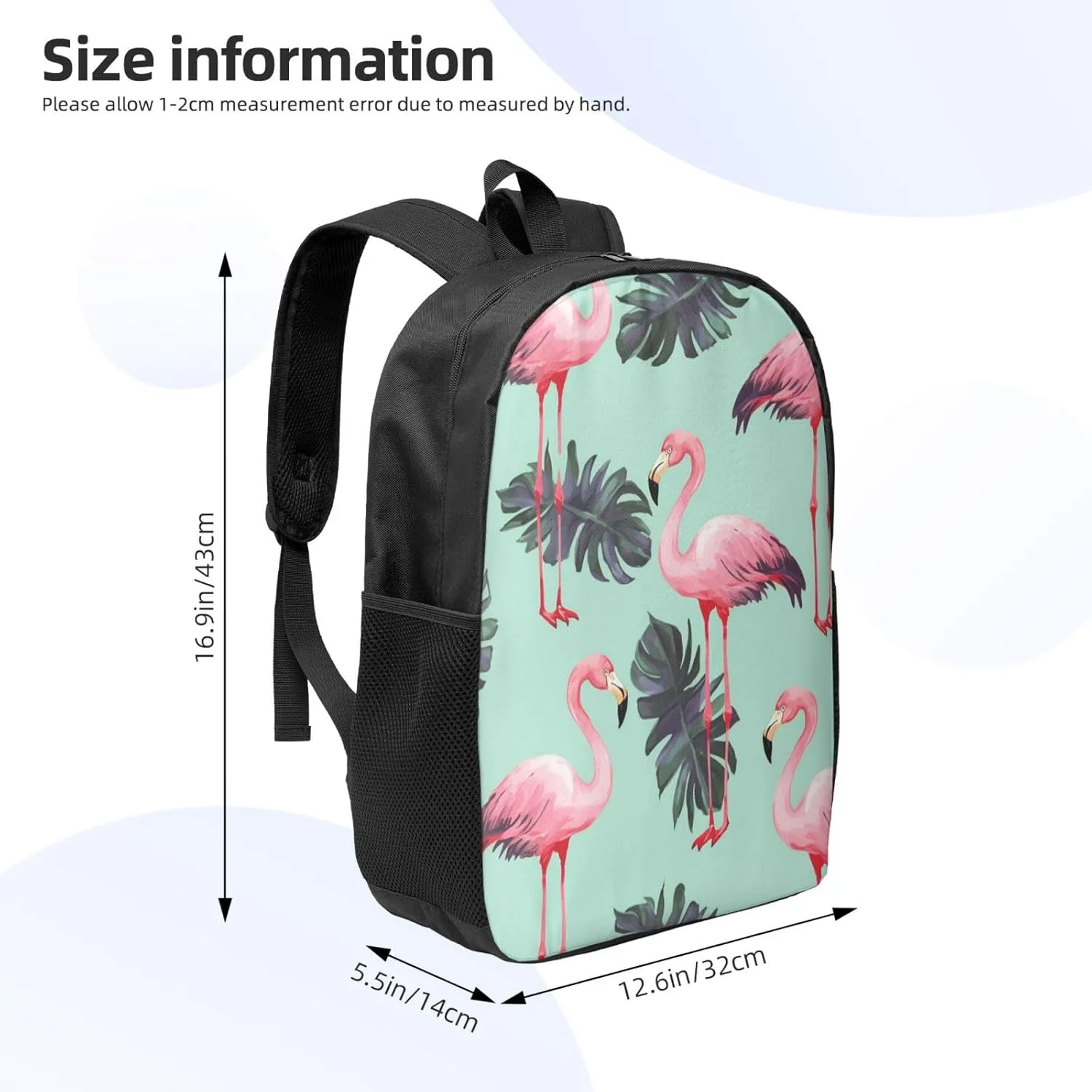 Backpack Travel Laptop Backpack for Men Women Tropical Flamingo Computer Backpacks 17 inch Casual Daypack