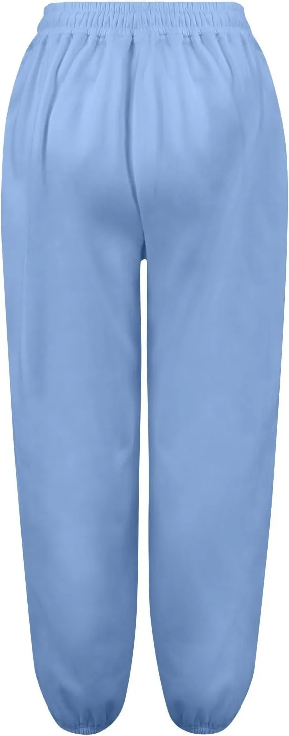Baggy Sweatpants for Women Slim Fit Fall Jogger Pants High Waist Drawstring Fashion Trousers Petite with Pocket