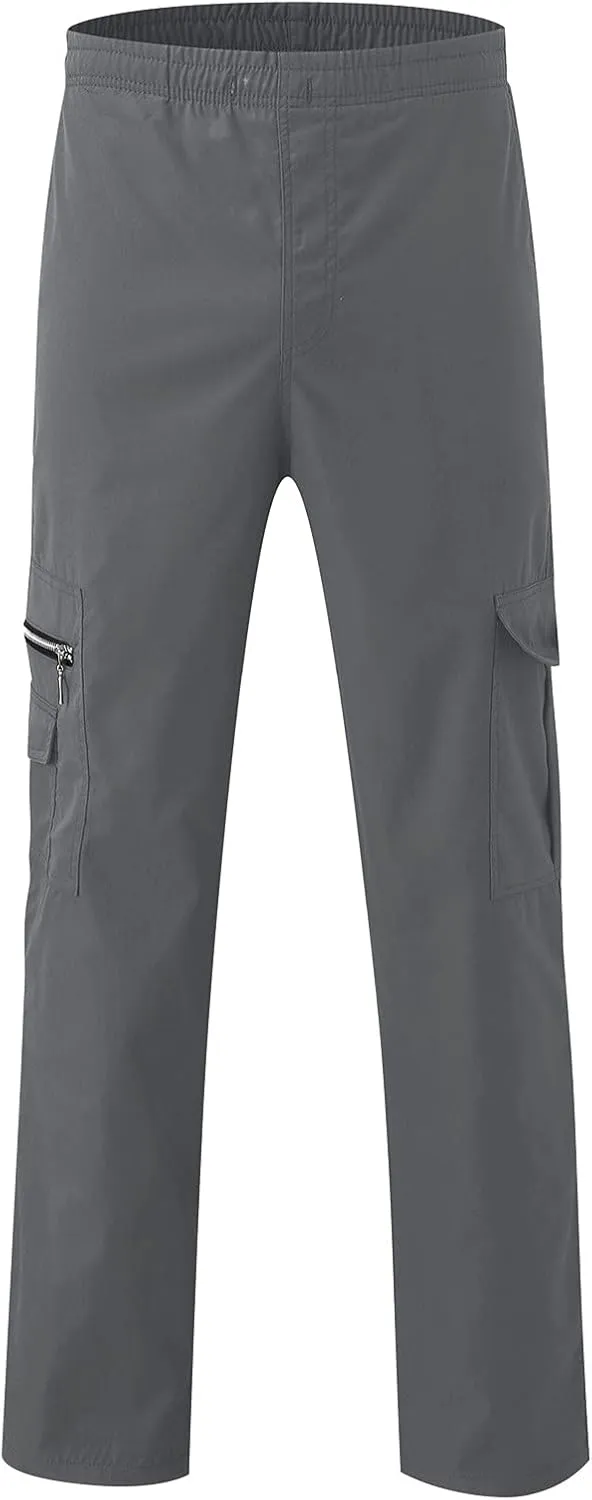Big and Tall Cargo Pants for Men Sweatpants for Men Pant with Pockets Men's Heavyweight Fleece Cargo Sweatpants Men's