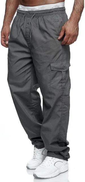 Big and Tall Cargo Pants for Men Sweatpants for Men Pant with Pockets Men's Heavyweight Fleece Cargo Sweatpants Men's