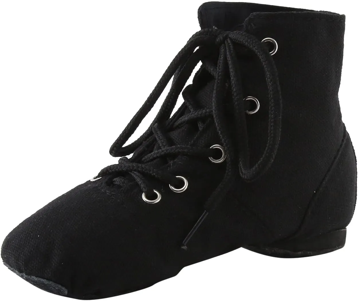 Big Girls Ballet Shoes High Top Lace up Performance Indoor Yoga Dance Shoes Girls Stretch Split Sole Canvas Shoes