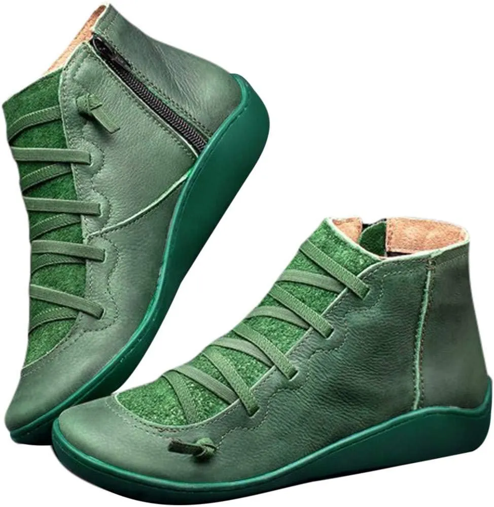 Black Cowboy Boots for Women Ankle Comfortable Booties for Women Ladies Booties Ankle Boots Boot Shoes for Women Round Toe Flat Heel Square Toe Slip On Side Zipper