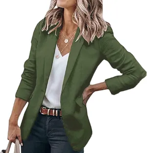 Blazers for Women Business Casual Fall Fashion 2024 Blazer Long Sleeve Open Front Blazer Work Office Suits Jacket