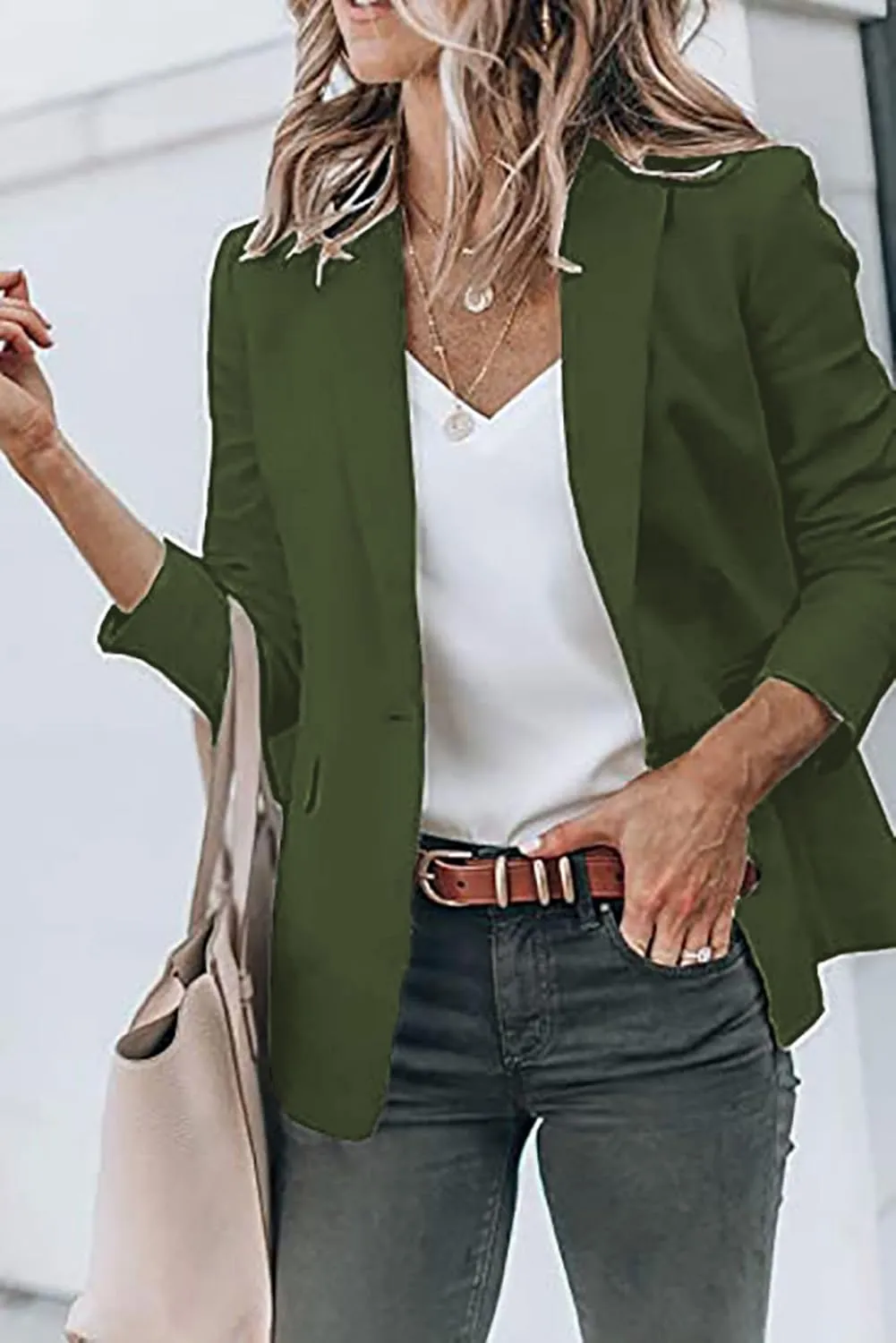 Blazers for Women Business Casual Fall Fashion 2024 Blazer Long Sleeve Open Front Blazer Work Office Suits Jacket