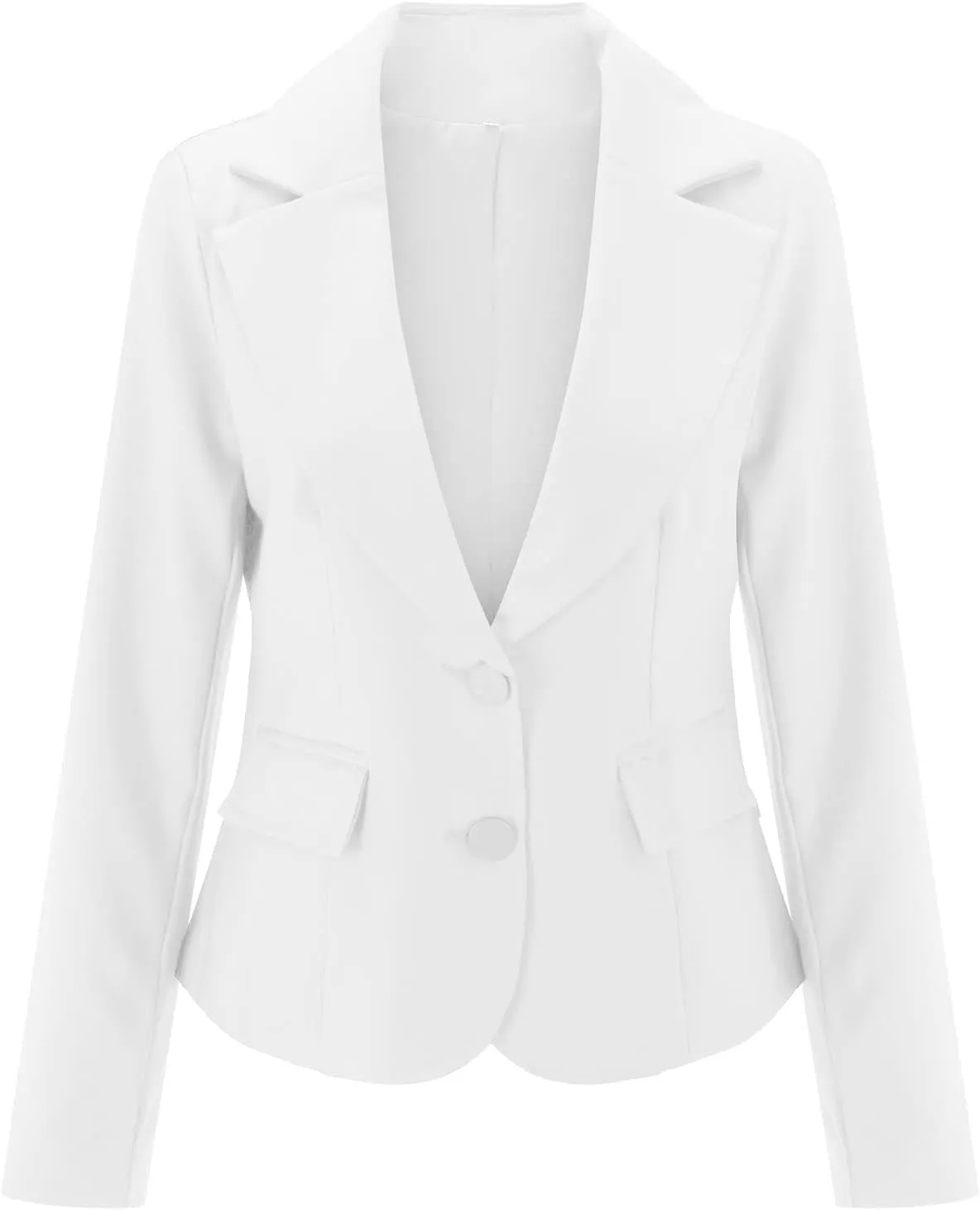 Blazers for Women Short Work Business Casual Dressy Long Sleeve Open Front Button Blazer Suit Jackets with Pockets