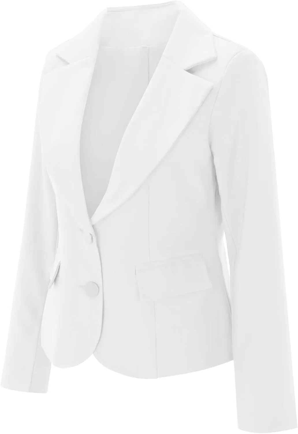 Blazers for Women Short Work Business Casual Dressy Long Sleeve Open Front Button Blazer Suit Jackets with Pockets