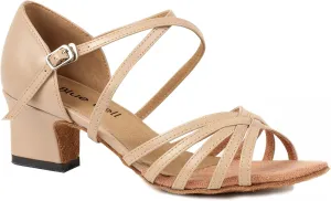 BlueBell Shoes Handmade Women's Ballroom Salsa Wedding Competition Dance Shoes Josephine 1.8" Heel-Beige