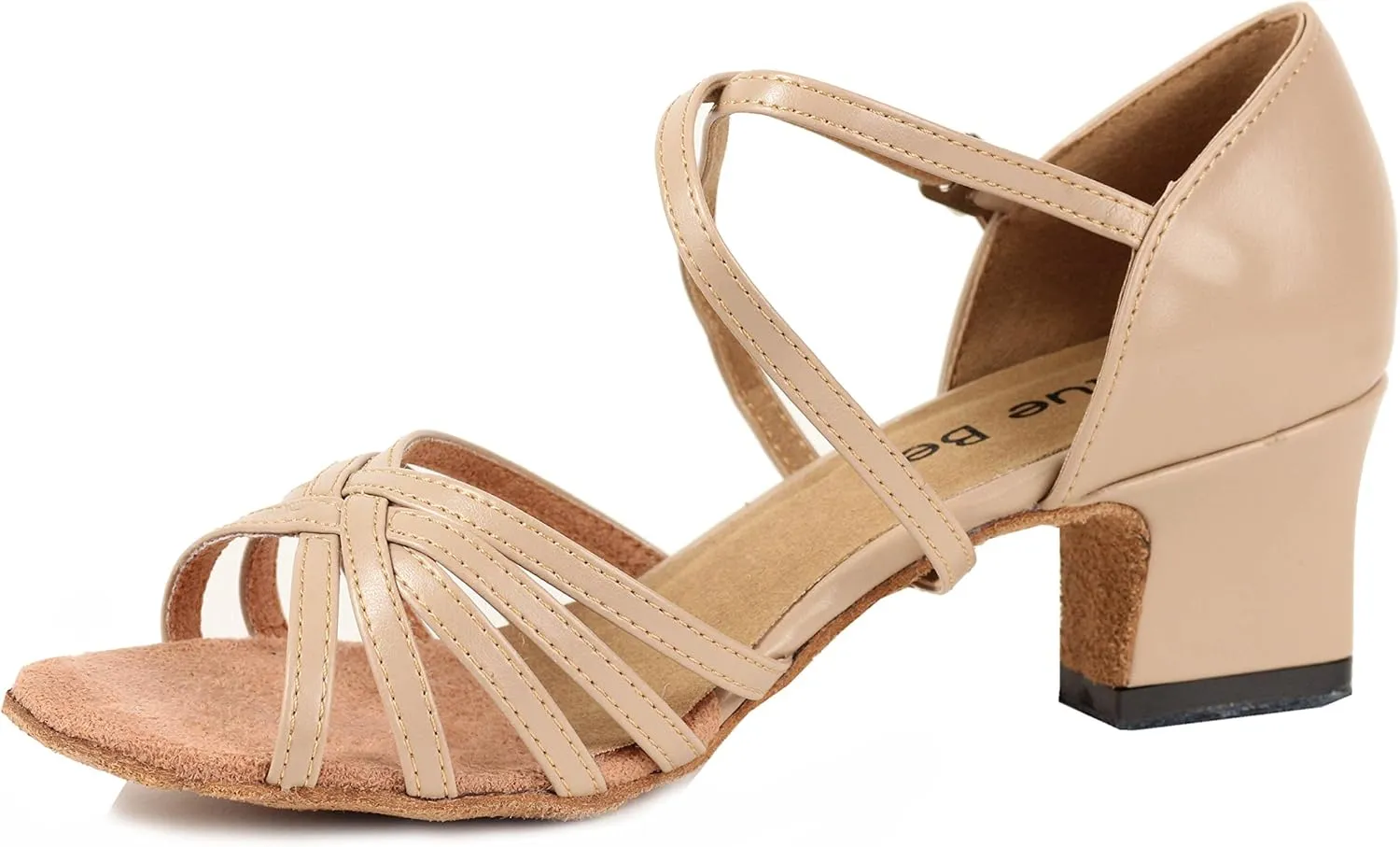 BlueBell Shoes Handmade Women's Ballroom Salsa Wedding Competition Dance Shoes Josephine 1.8" Heel-Beige