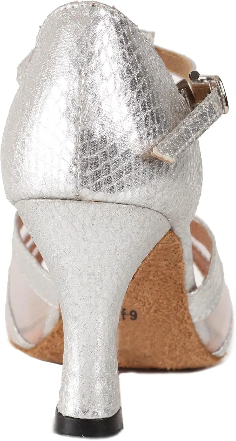 BlueBell Shoes Handmade Women's Ballroom Salsa Wedding Competition Dance Shoes The Samantha 2.5" Heel