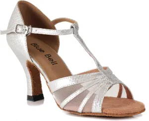BlueBell Shoes Handmade Women's Ballroom Salsa Wedding Competition Dance Shoes The Samantha 3" Heel