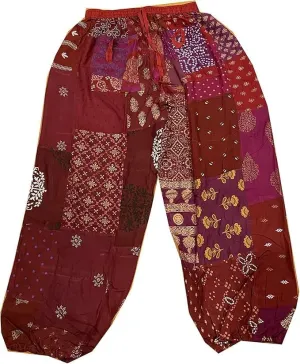 Bohemian Patchwork Harem Pant, Yoga Pants, Beach wear Pants, Casual Yoga Pants, Summer Gypsy Pants.