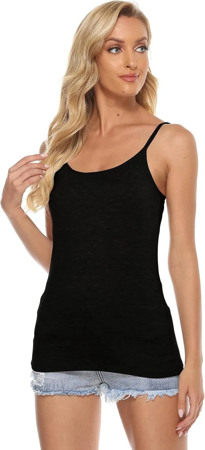 BQTQ 3 Pcs Womens Camisole Tank Top Spaghetti Strap Camisoles Ladies Undershirts