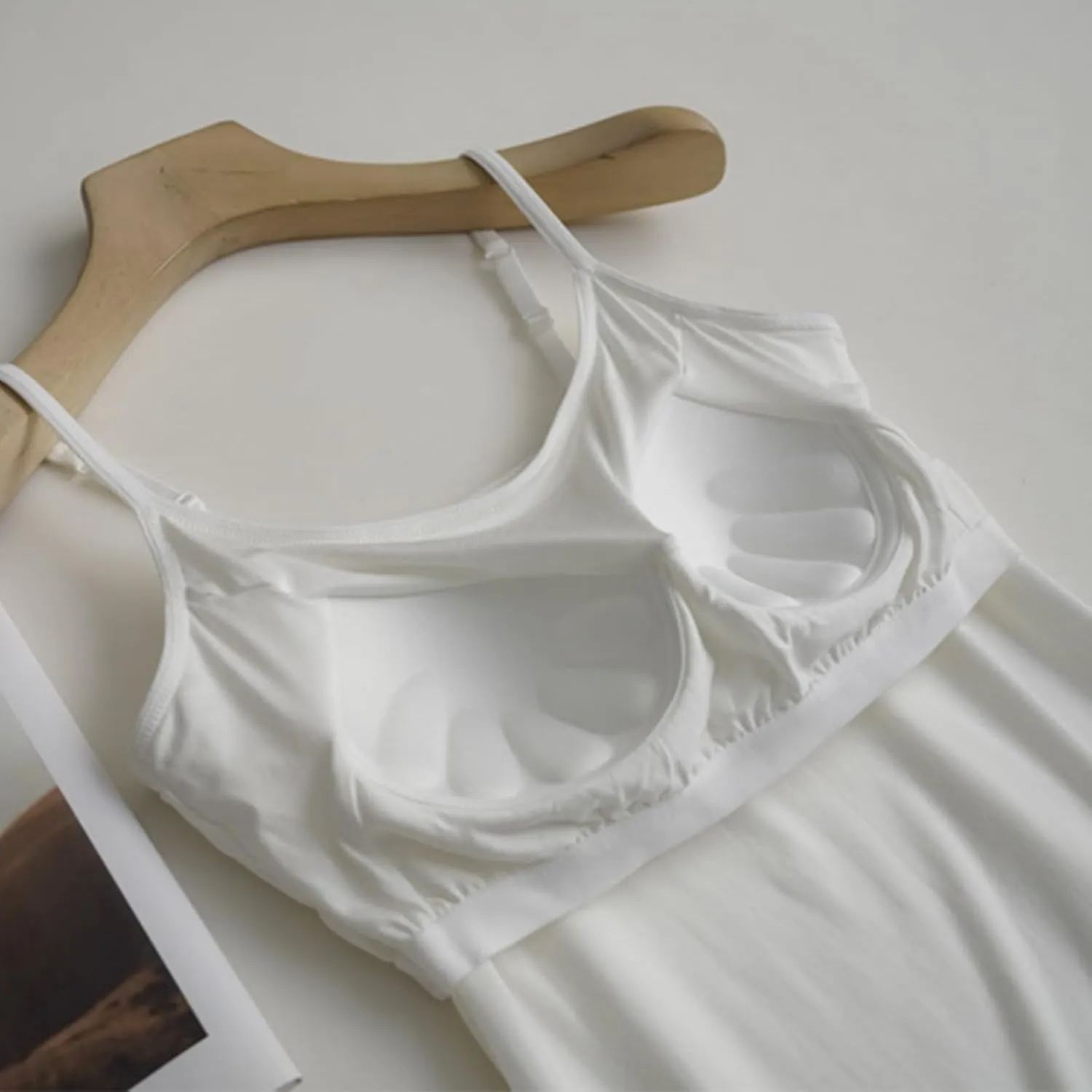 Built in Bra Tank Tops for Women 2024 Trendy Adjustable Spaghetti Padded Bra Camisole Basic Undershirts Yoga Tops